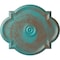Ekena Millwork Waltz Ceiling Medallion (Fits Canopies up to 5 1/4"), 24"W x 20 1/2"H x 1 1/8"P, Copper Green Patina CM24WACGS - alternate 1